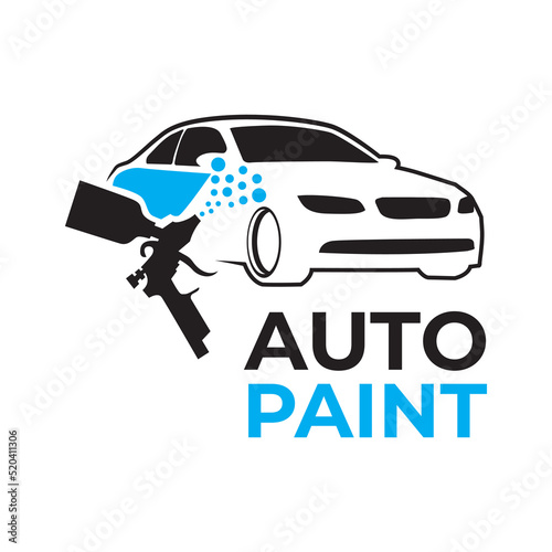 Vector logo of auto repair, airbrushing service