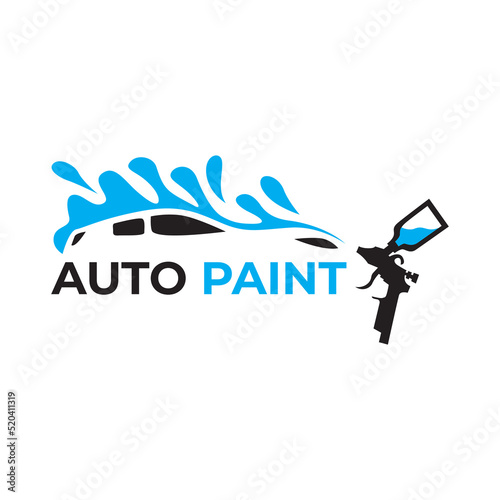 Vector logo of auto repair, airbrushing service