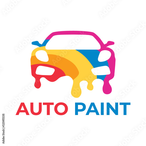 Vector logo of auto repair, airbrushing service