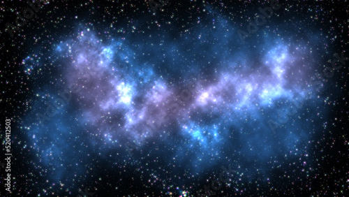 Fototapeta Naklejka Na Ścianę i Meble -  Beautiful nebula with shining stars. Infinite universe