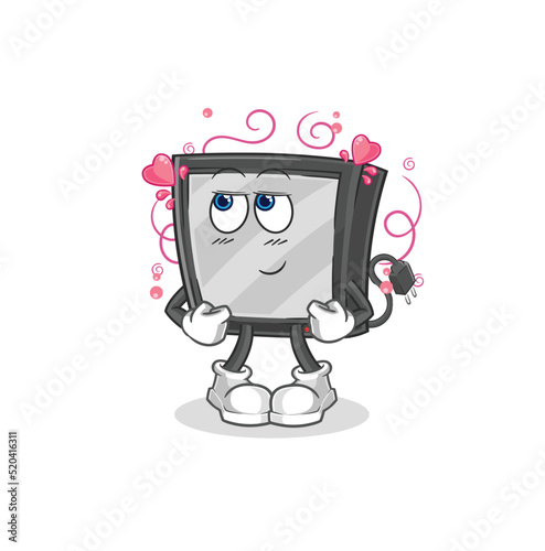 tv shy vector. cartoon character