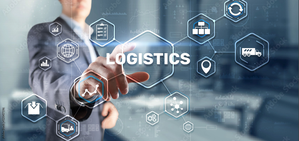 Logistic network distribution and transport concept. Goods delivery Logistic network distribution and transport concept. Goods delivery