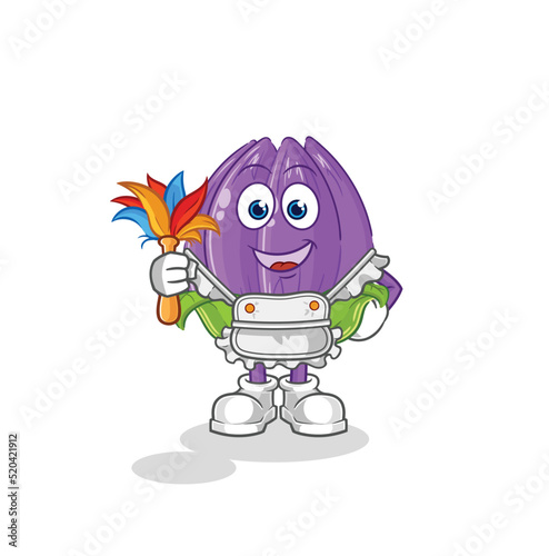 tulip maid mascot. cartoon vector