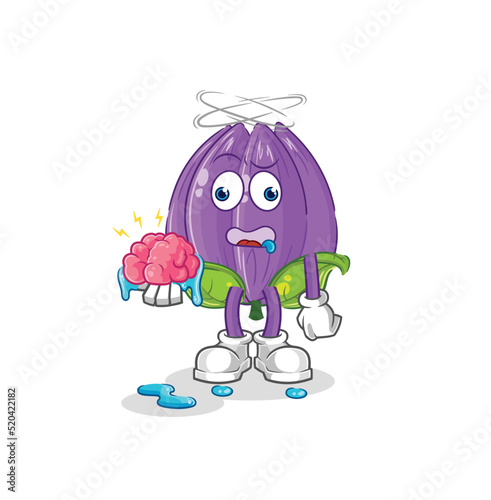 tulip no brain vector. cartoon character