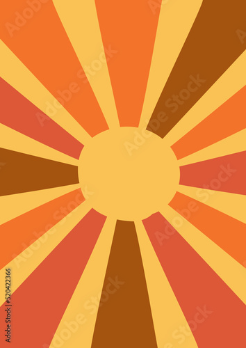 Cards with groovy landscape clipart, Backgrounds with abstract mountains, retro waves clip art, Postcard designs with colorful abstract shapes, Vector illustration in flat style.