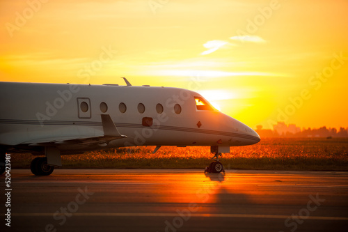Wallpaper Mural airplane at sunset Torontodigital.ca