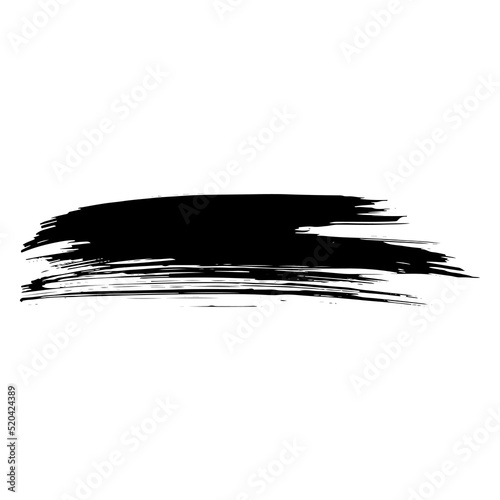 Hand drawn grunge ink brush stroke. Dirty black texture for paint, backdrop, banner, design. Vector illustration of creative art