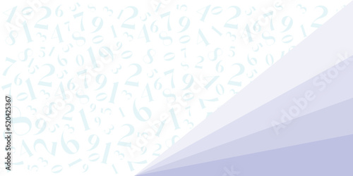 Professional blue color number design abstract vector educational background