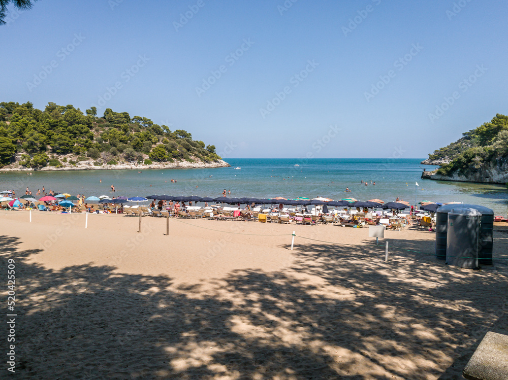 Photo from the beach of the Gargano mountains in Italy Photo from the beach of the Gargano mountains in Italy