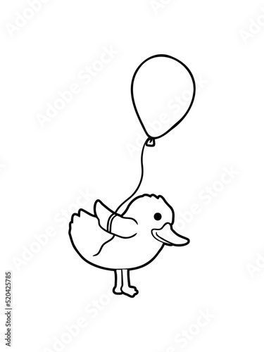 Kleines Küken Luftballon Comic 