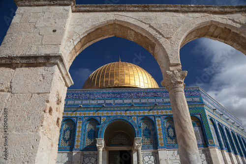 A close view of the temple on the temple mount