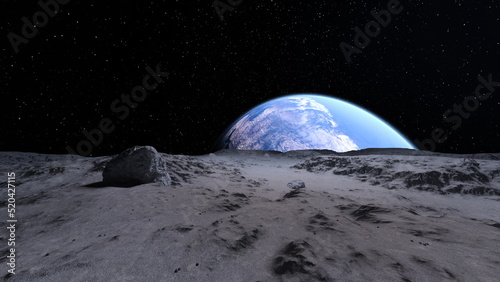 惑星の地表と地球 © tsuneomp