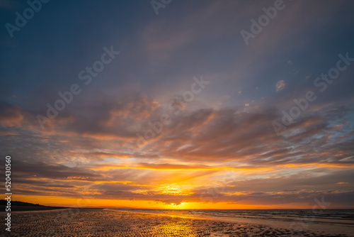 Fototapeta Sunset from the moray firth in highland, scotland