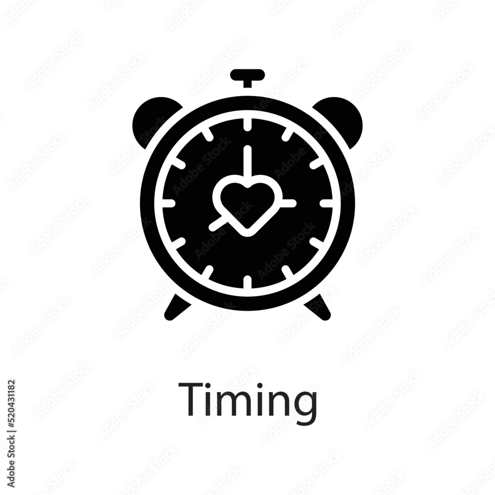 Timing vector Solid Icon Design illustration on White background. EPS 10 File Timing vector Solid Icon Design illustration on White background. EPS 10 File