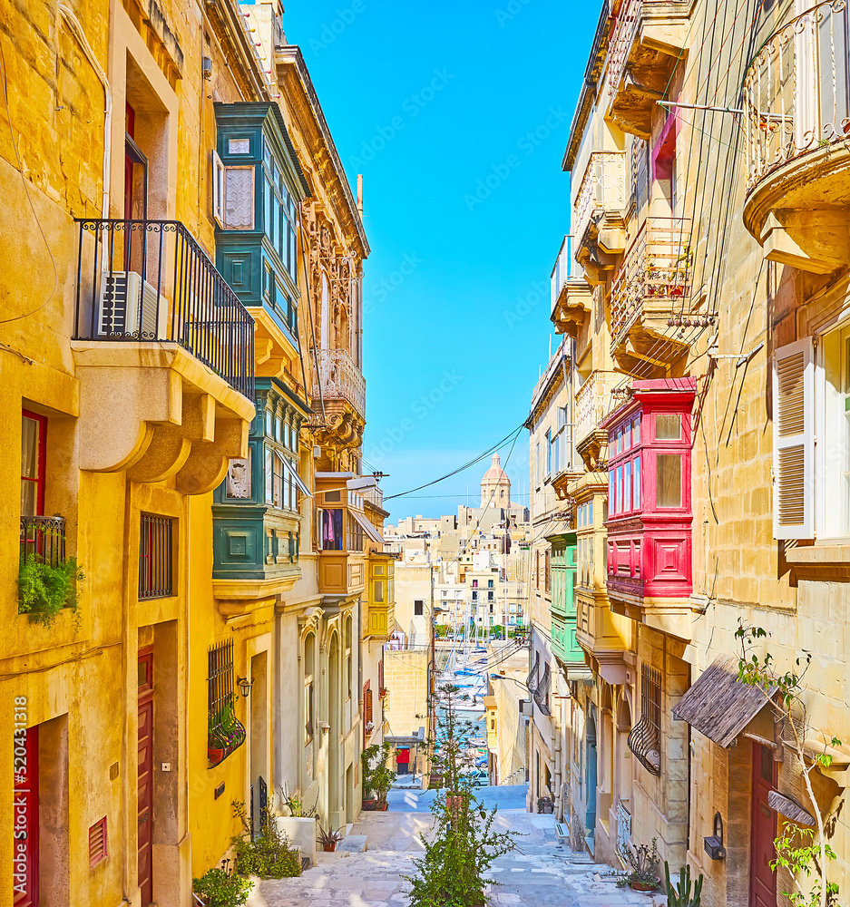 The cityscape of Senglea, Malta