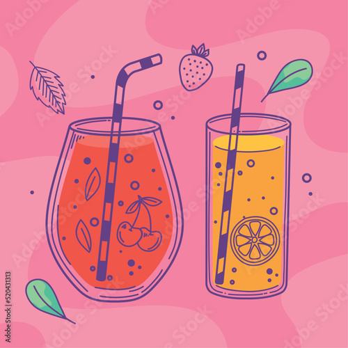 cherries and oranges detox drinks