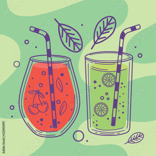 cherries and lemons detox drinks