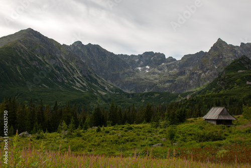 A hut near Murowaniec in Polish Tatry mountains, Poland