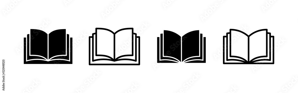 Book icon vector. open book sign and symbol. ebook icon Book icon vector. open book sign and symbol. ebook icon