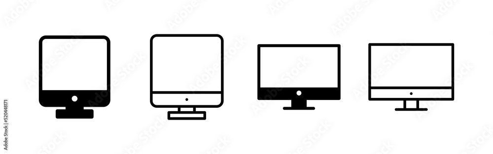 Computer icon vector. computer monitor sign and symbol Computer icon vector. computer monitor sign and symbol