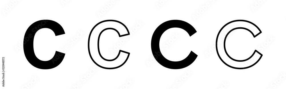 Copyright icon vector. copyright sign and symbol Copyright icon vector. copyright sign and symbol