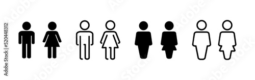 Man and woman icon vector. male and female sign and symbol. Girls and boys