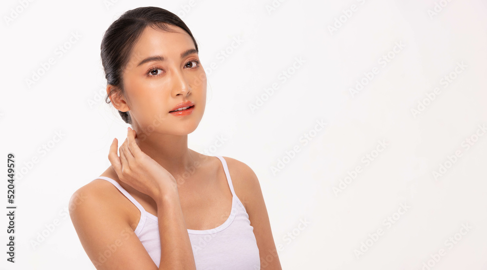 Beauty asian women portrait face with natural skin and skin care healthy hair and skin close up face beauty portrait.Beauty Concept. Beauty asian women portrait face with natural skin and skin care healthy hair and skin close up face beauty portrait.Beauty Concept.