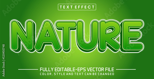Editable text effect - Nature theme style.