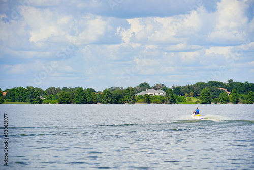 The landscape of Lake Thonotosassa in Florida	
 photo