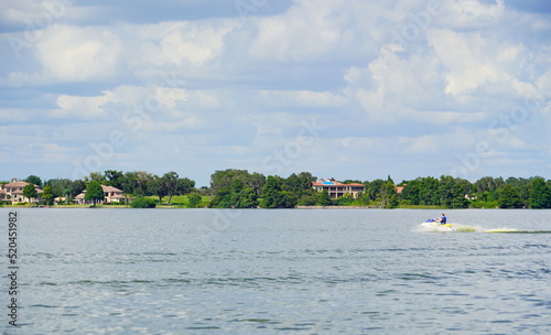 The landscape of Lake Thonotosassa in Florida	 photo