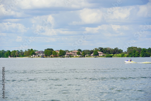 The landscape of Lake Thonotosassa in Florida photo
