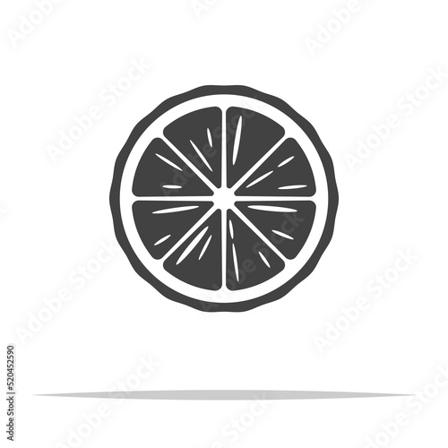 Lime slice icon transparent vector isolated