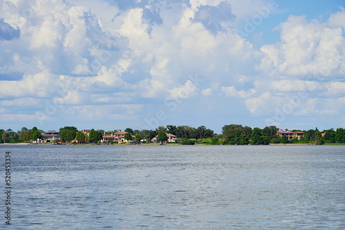 The landscape of Lake Thonotosassa in Florida photo