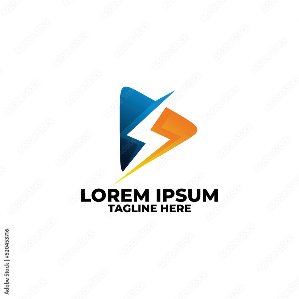 lightning logo design vector isolated lightning logo design vector isolated