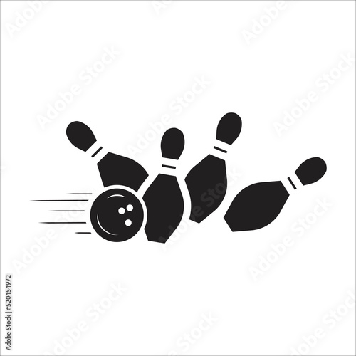 bowling icon vector design template
