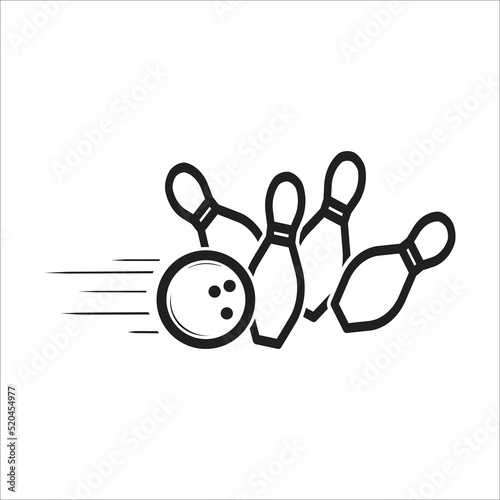 bowling icon vector design template