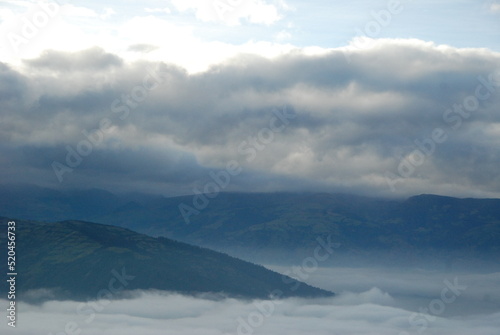 clouds over the mountains