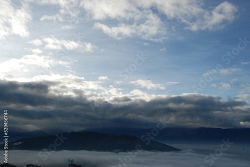 clouds over the mountains