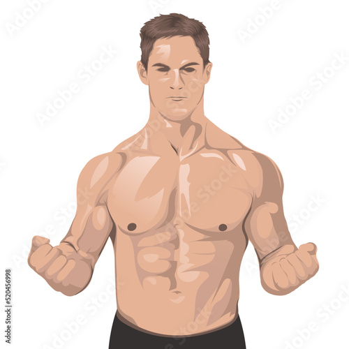 muscle in human body vector illustration
