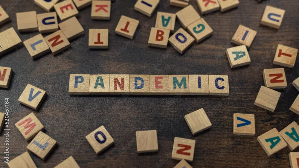 Vidéo Stock Symbolic depiction of the PANDEMIC with the use of ...