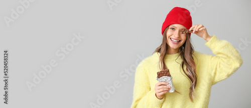 Beautiful young woman with ...