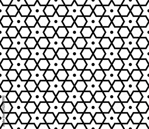 Vector seamless with geometric arabic pattern