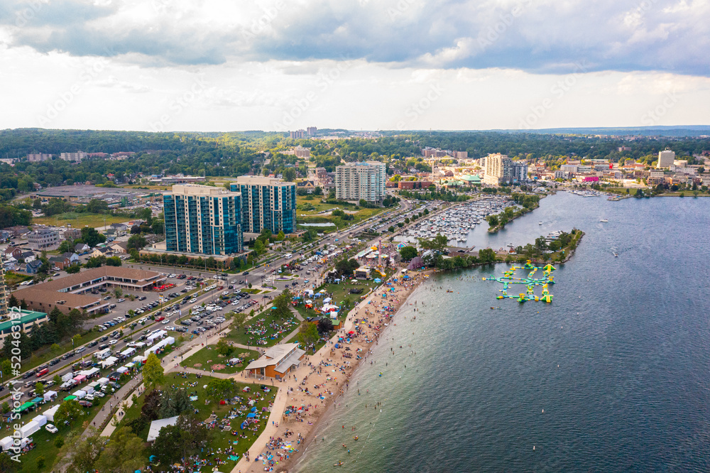 barrie centennial park lake beach front summer time 