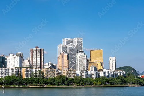 Aerial photography China Liuzhou modern city architecture landscape skyline © 昊 周