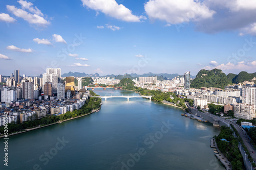 Wallpaper Mural Aerial photography of Liuzhou city landscape in Guangxi Torontodigital.ca