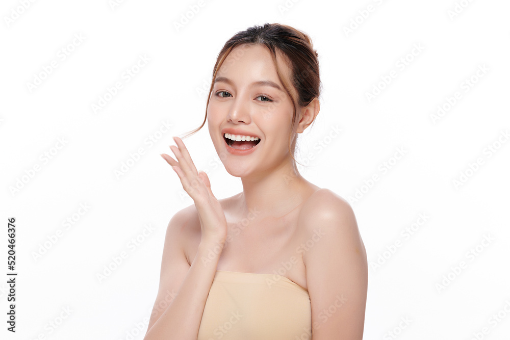 Beautiful young asian woman with clean fresh skin on white background, Face care, Facial treatment, Cosmetology, beauty and spa, Asian women portrait. Beautiful young asian woman with clean fresh skin on white background, Face care, Facial treatment, Cosmetology, beauty and spa, Asian women portrait.