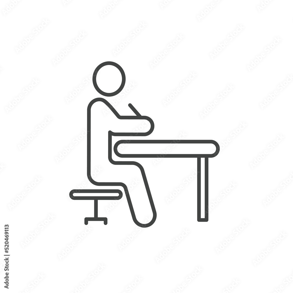Writer At The Work icons symbol vector elements for infographic web Writer At The Work icons symbol vector elements for infographic web
