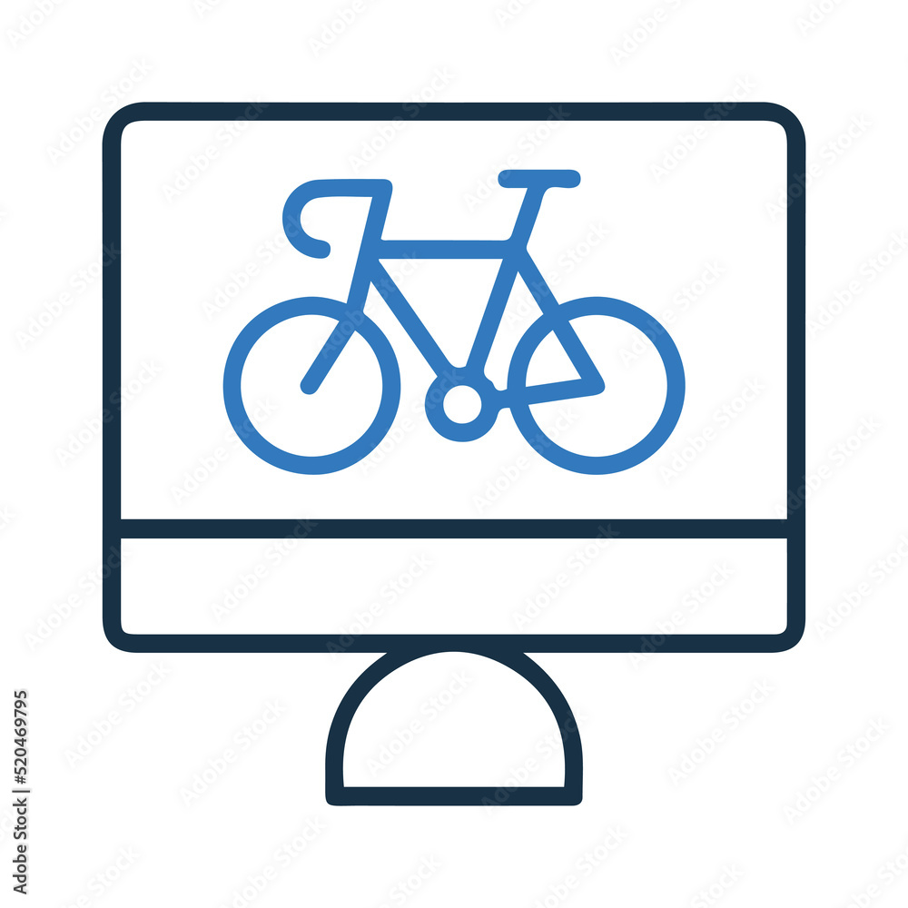 Bicycle or computer device icon Bicycle or computer device icon