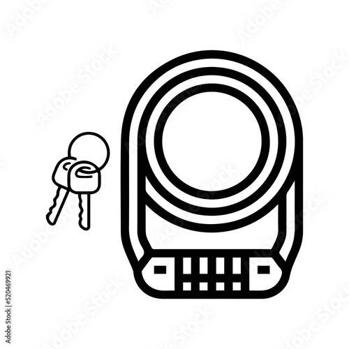 Bicycle or key lock icon