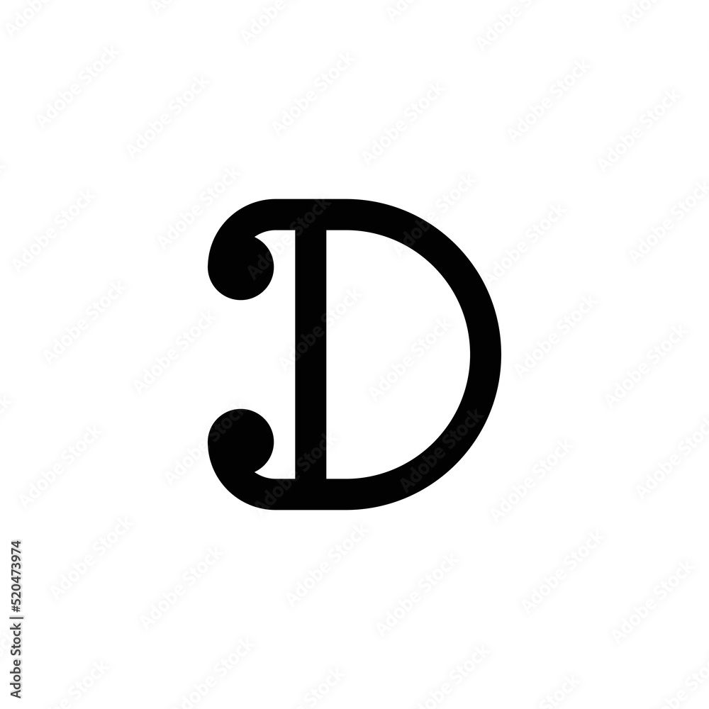 modern monogram letter D logo design modern monogram letter D logo design